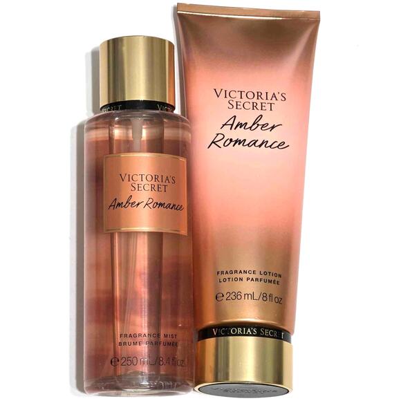 VS Victoria's Secret Amber Romance Fragrance Lotion and Mist Set NEW - Picture 3 of 6
